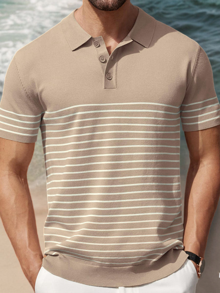 uniqshe Men's Icy Silk Business Casual Polo Sweater