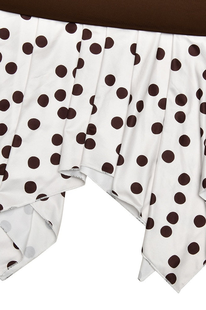Asymmetrical Polka Dot Slim Skirt - Fashionpara