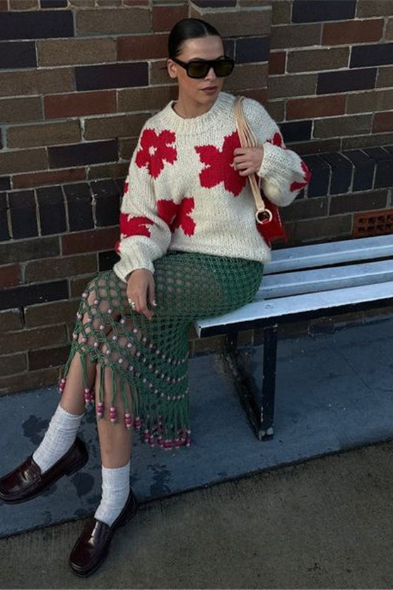 Pullover Floral Detail Sweater 4