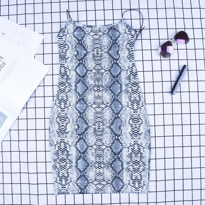 Snake A Difference Side Tie Mini Dress Fashionpara