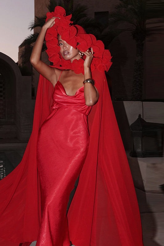 Fashionable Satin Tie Cami Bodycon Party Dress