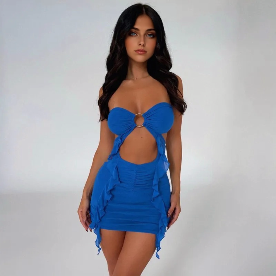 Boutonniere Edge Crop Bag Buttock Maxi Mini Dress