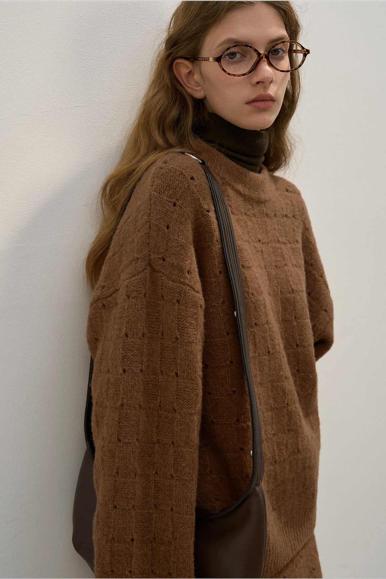 PrincessAce Loose Fit Wool Blend Knit Sweater for Comfort