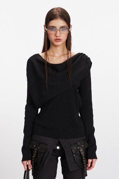 Cowl Neck Fitted Knit Top 8