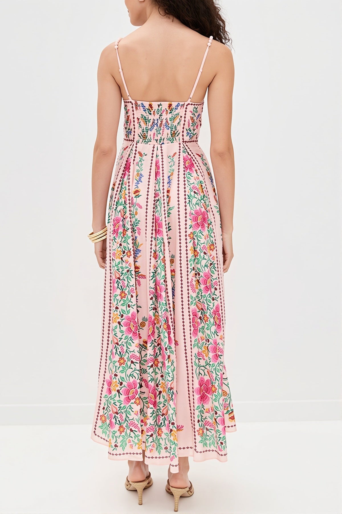 Floral Sweetheart Bustier High Split Maxi Dress 4