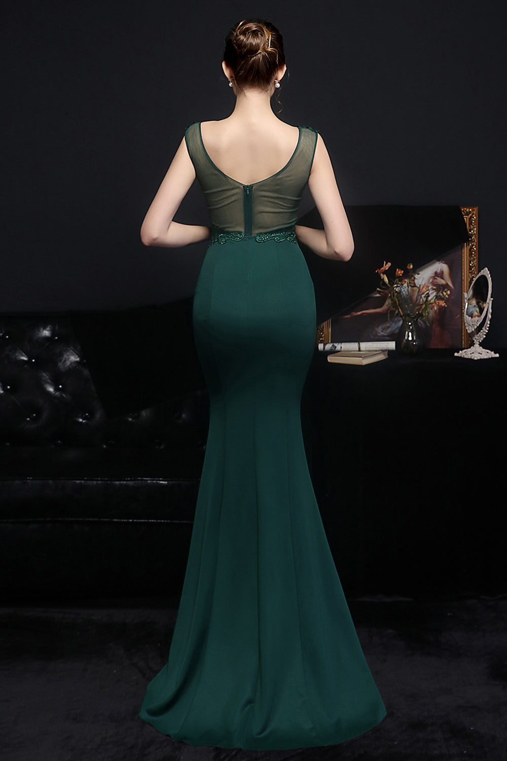 Blush Mermaid Prom Dress - Fashionpara
