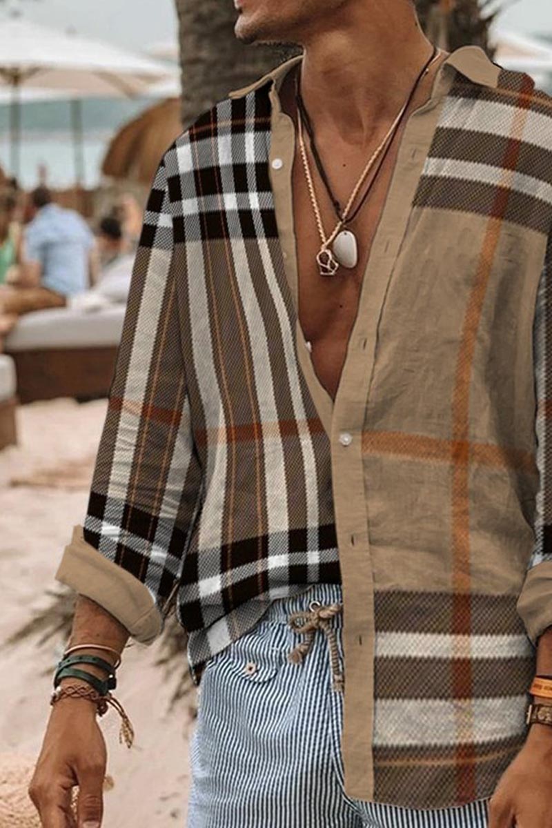 Men's Cotton&Linen Long-Sleeved Fashion Casual Shirt - Fashionpara