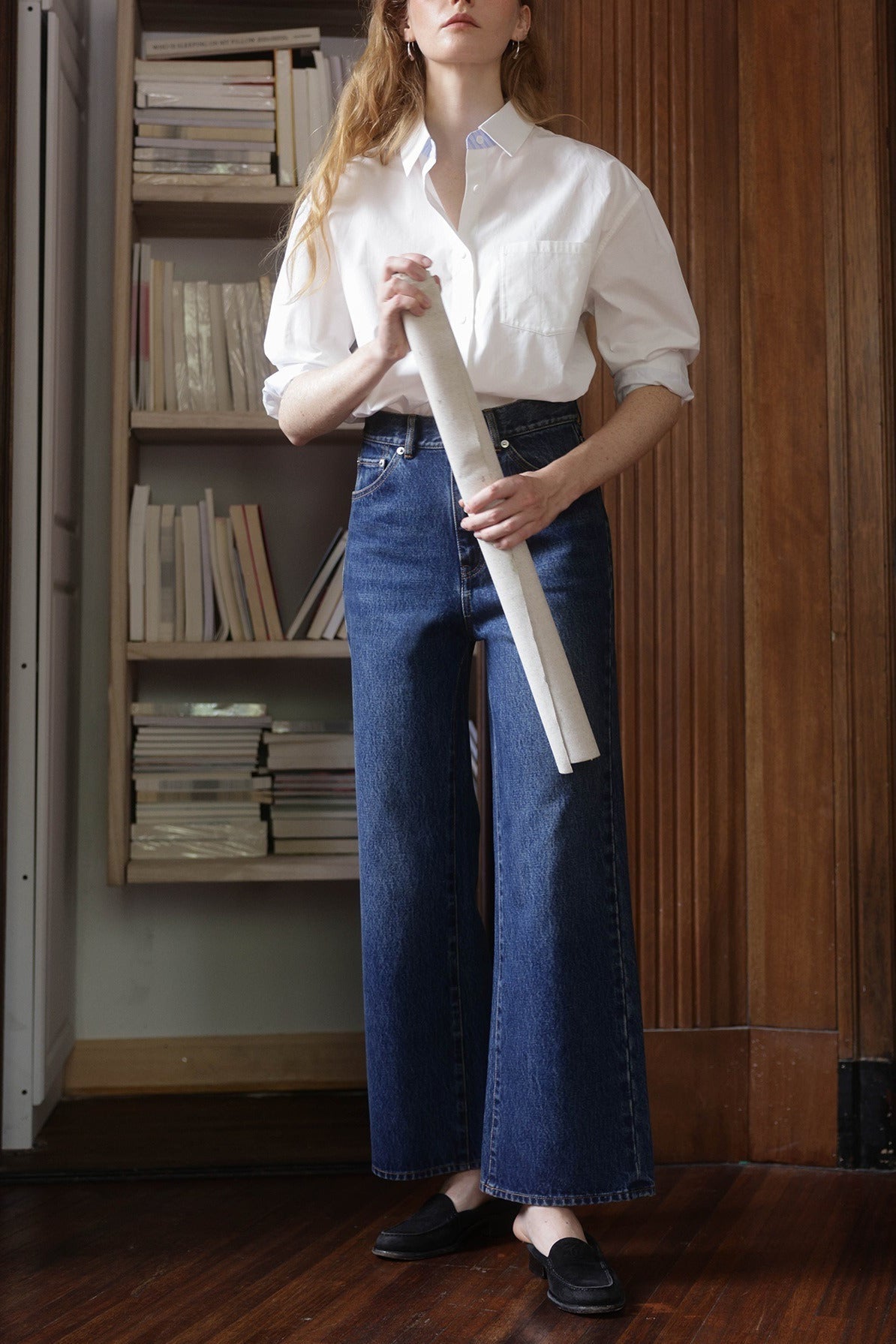 Woven Color Block Stripe Blouse
