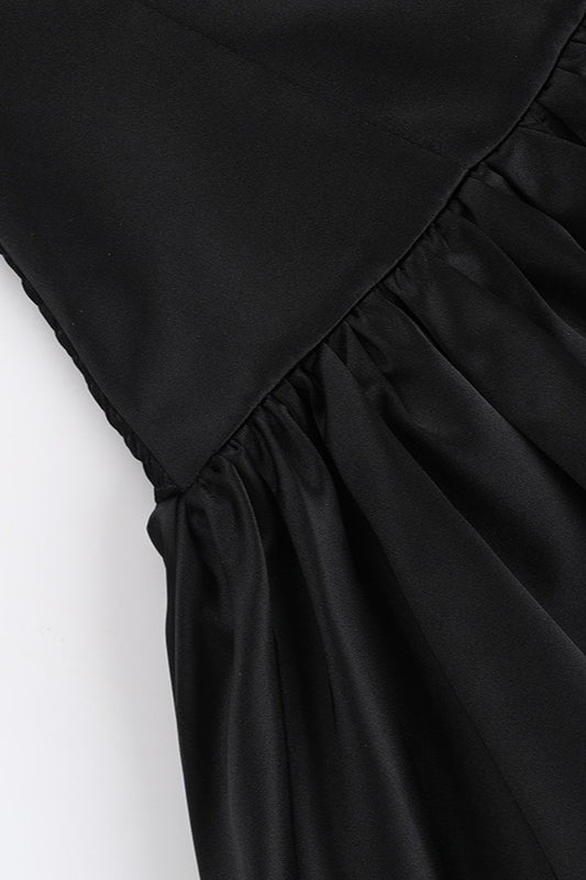 Halter Neck Off Shoulder Long Sleeve A-Line Maxi Dress 10