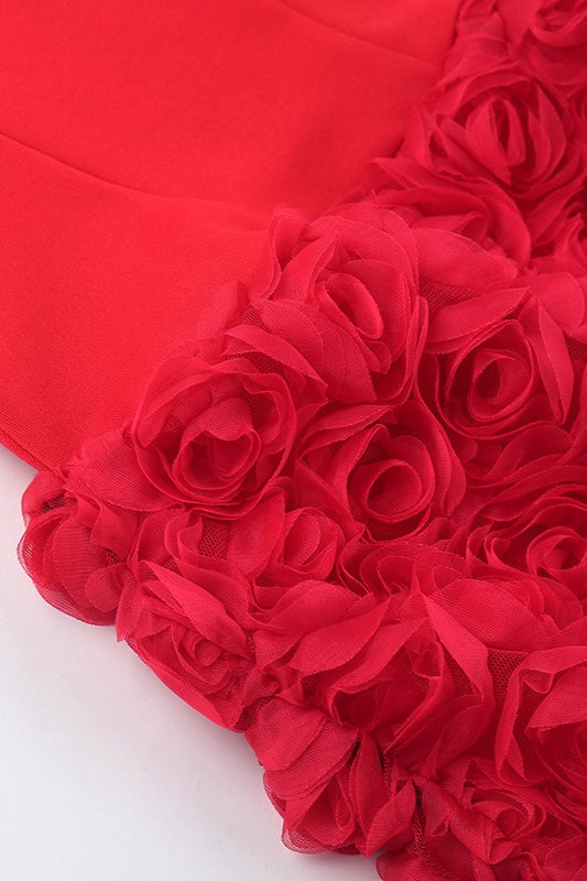Rose Skirt Strapless Corset Mini Dress 4