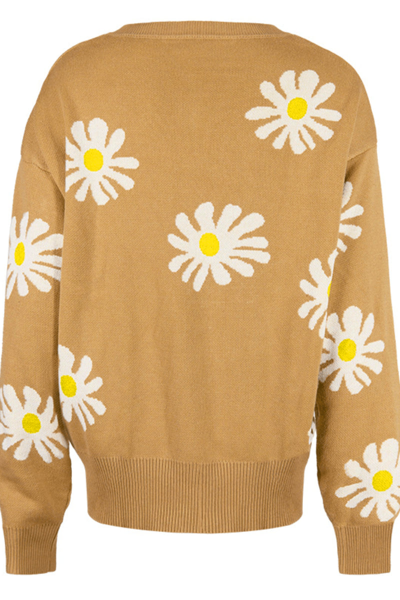Lovely Daisy Embroidery Cardigan  Fashionpara