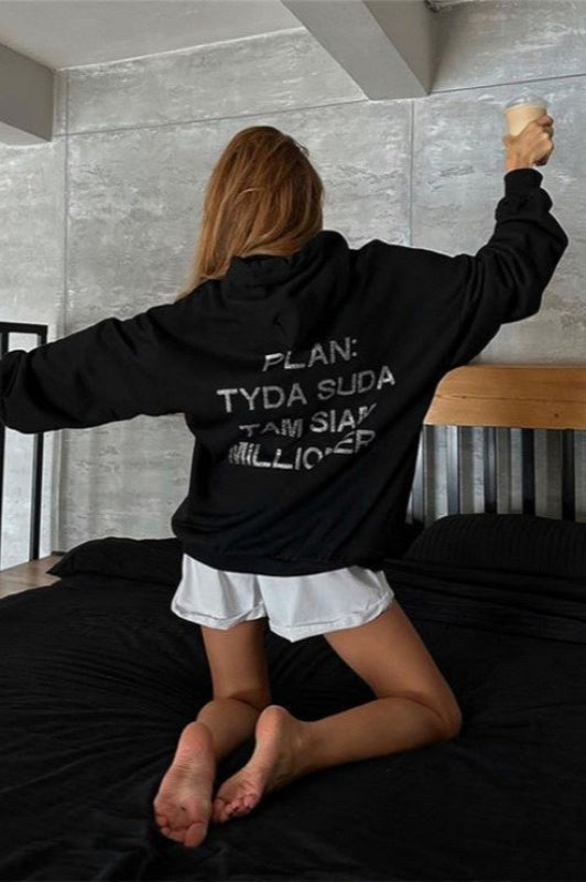 Oversized Hooded Sweatshirt Hoodie - Fashionpara