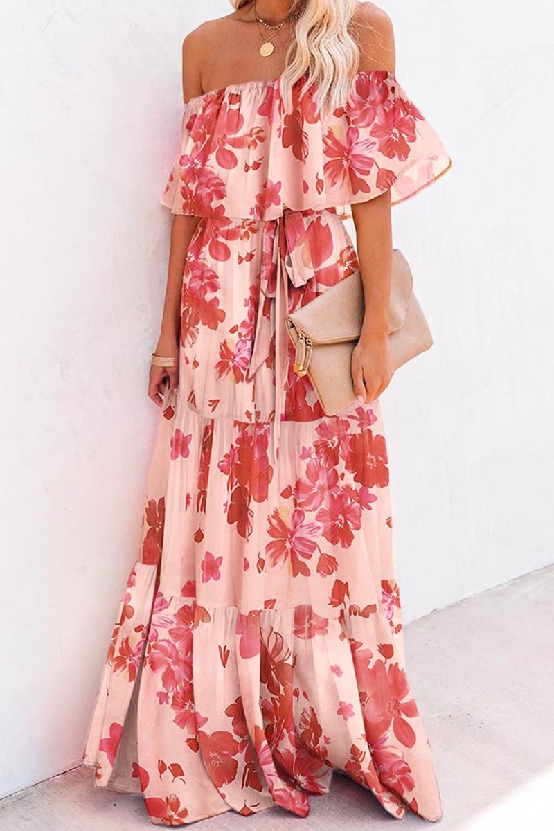 Gradual Change Multicolor Maxi Dress  Fashionpara