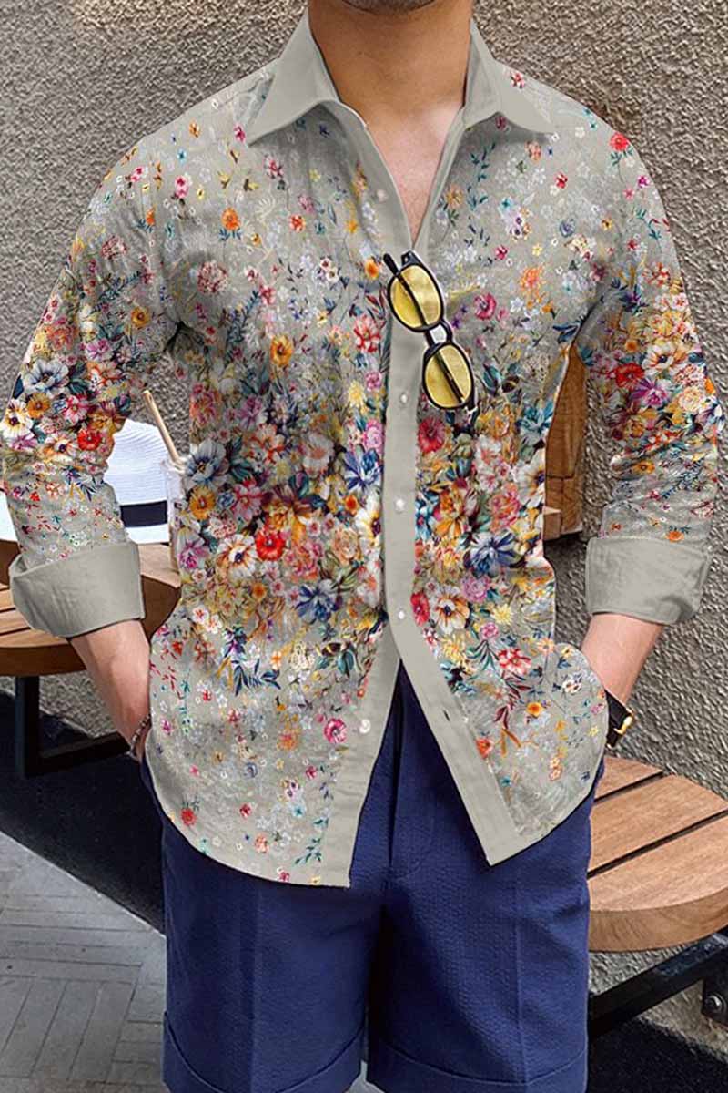 Men's Cotton&Linen Long-Sleeved Fashion Casual Shirt