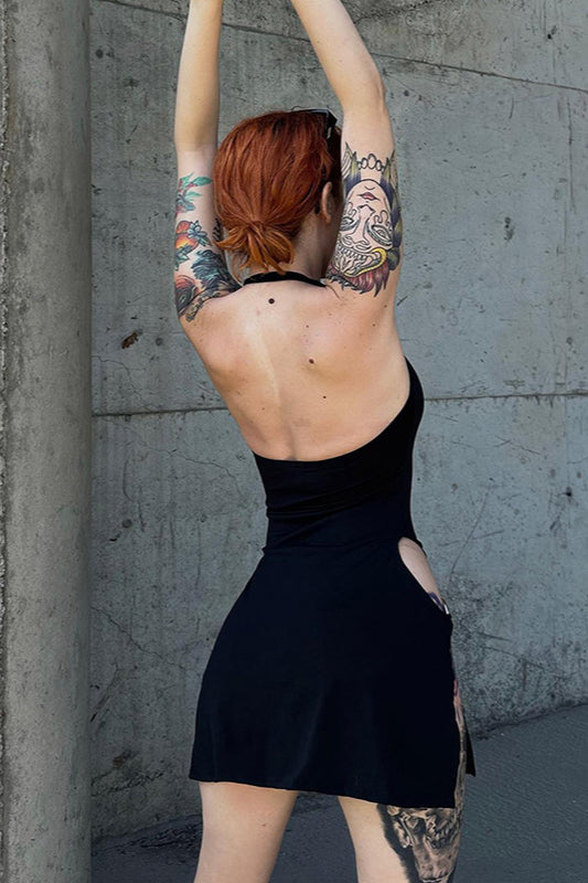 Backless Bodycon Gothic Dress