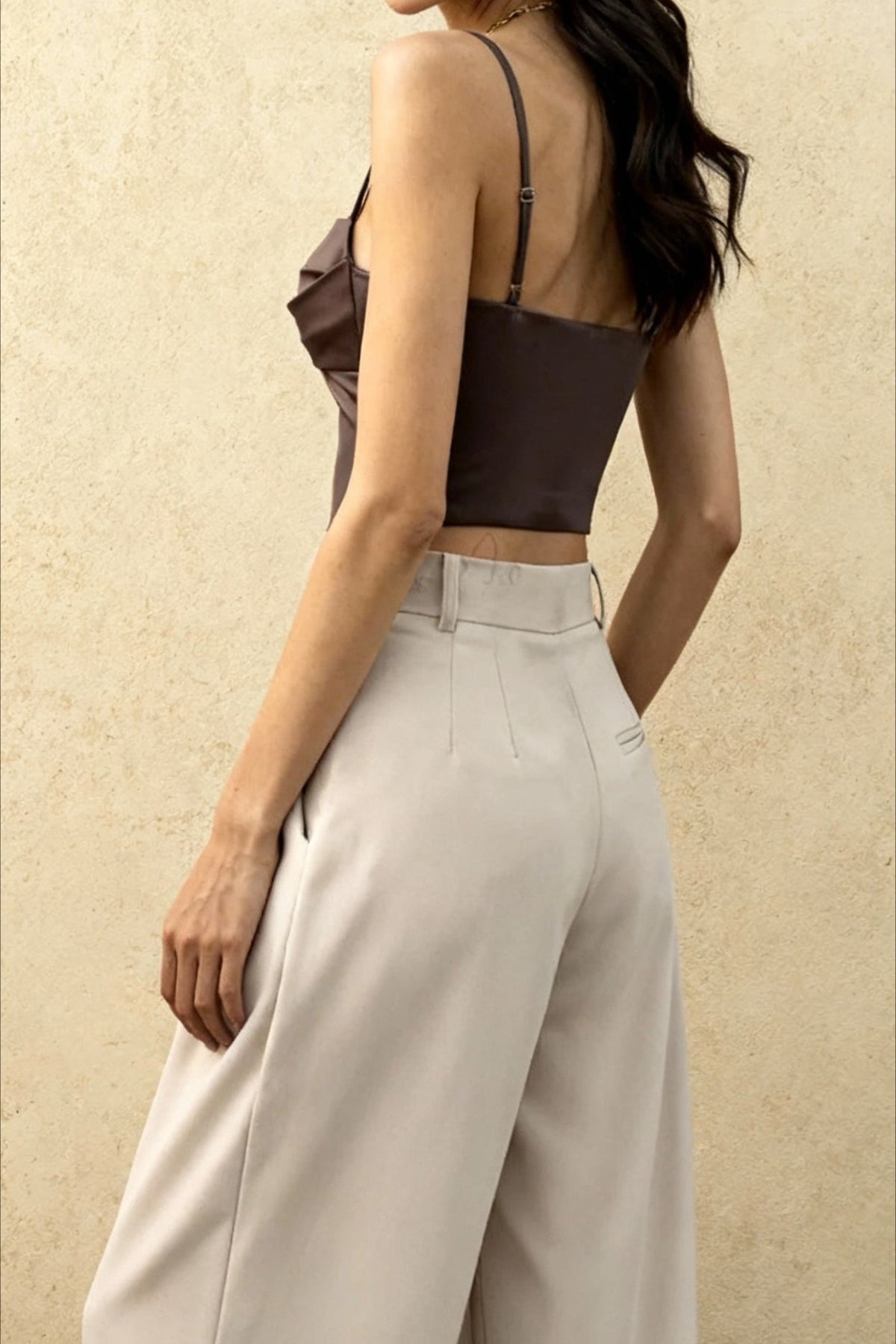 Cropped Sequin Graceful Halter Corset Top
