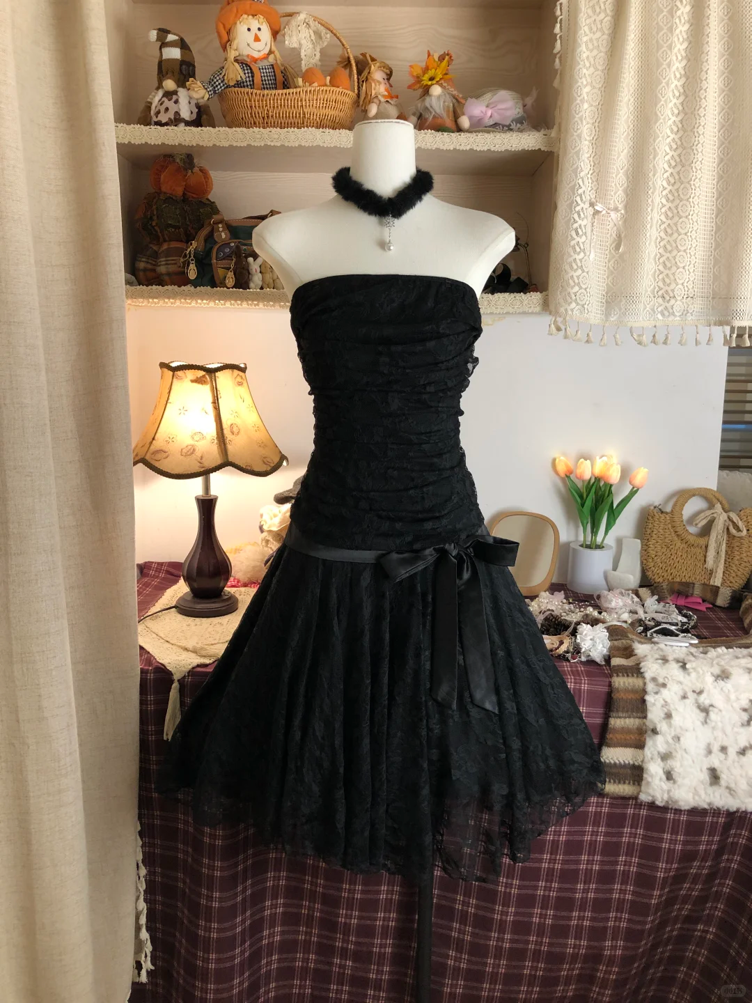 Black Strapless Lace Sexy A Line Short Birthday Outfits Formal Graduation Homecoming Dress D557