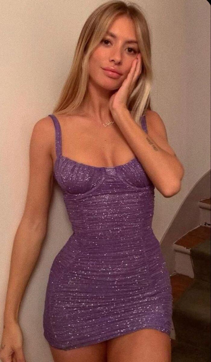 Glitter Spaghetti Straps Purple Sequin Sheath Cocktail Dress Short Prom Dress Formal Homecoming Dress D397