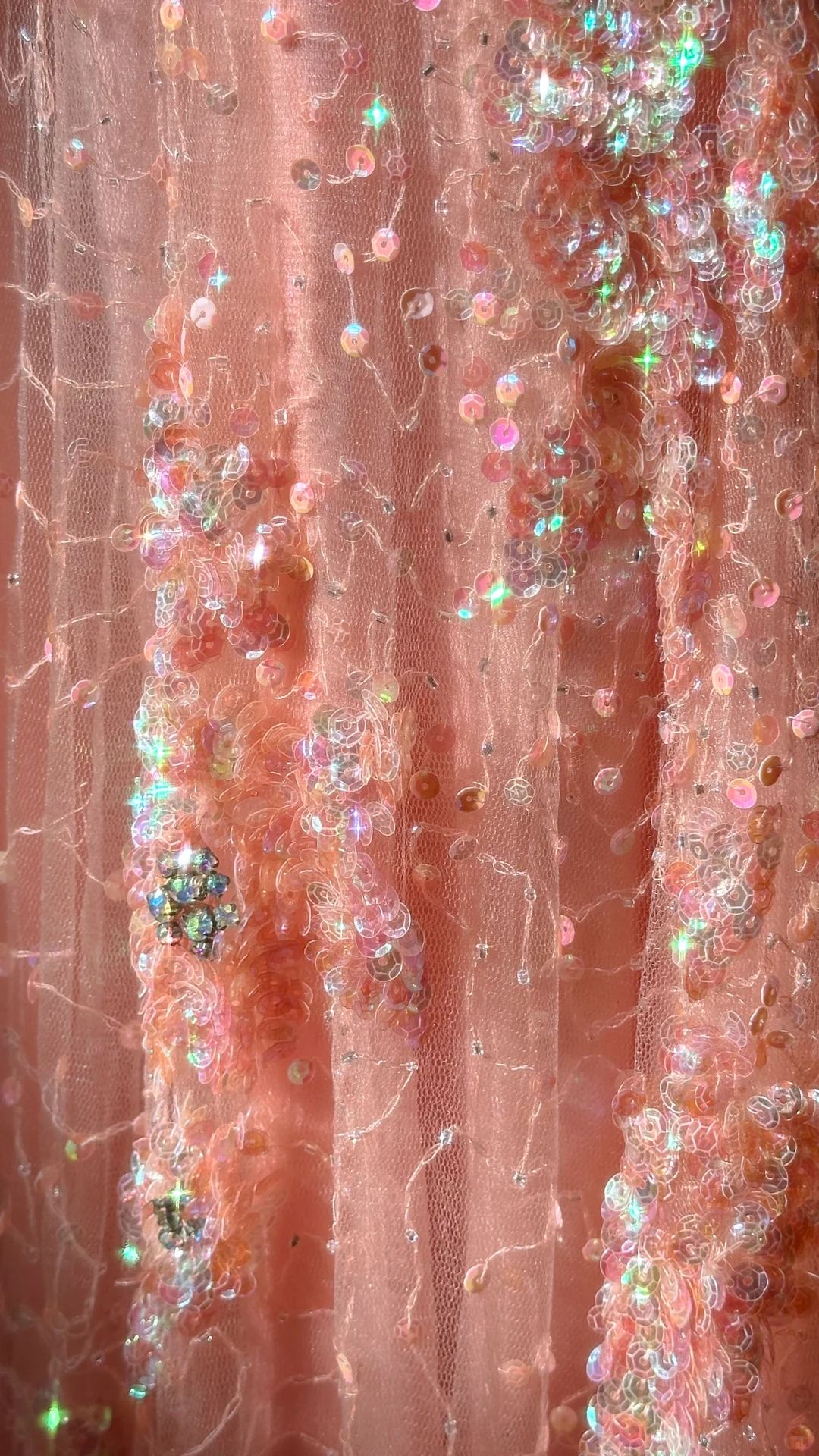 Glitter Strapless Pink Tulle Sequin Beaded Mermaid Party Dress Slit Long Evening Gown D867