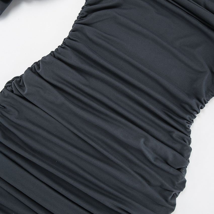 Glamor Off-Shoulder Dress - Grey