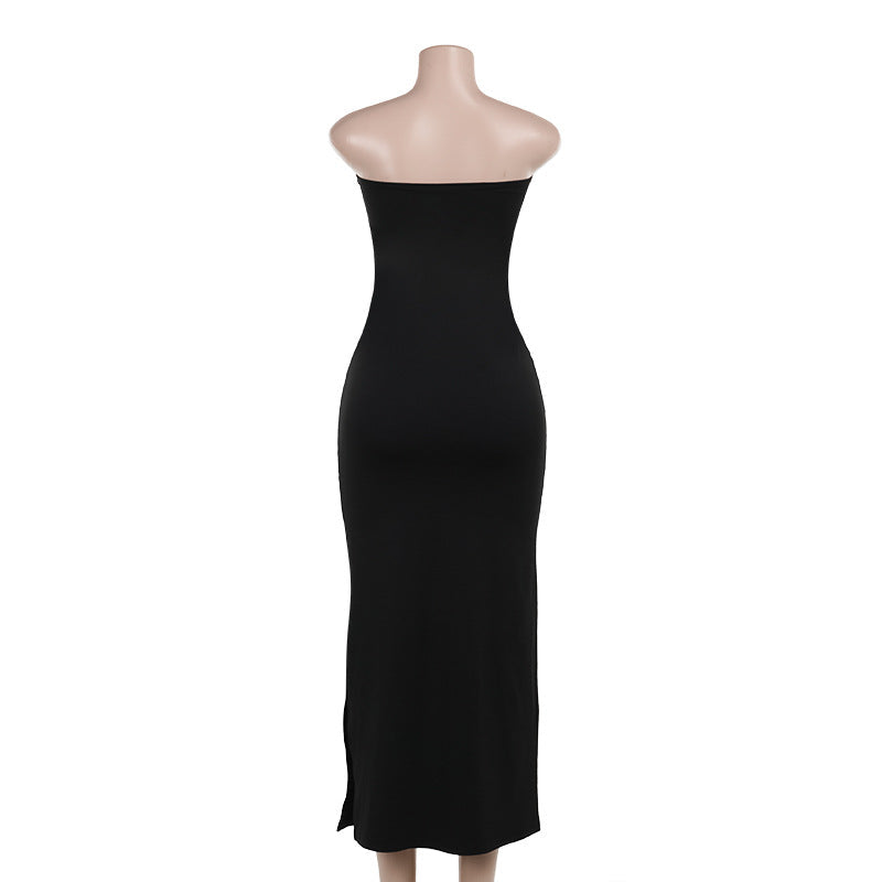 Strapless Embellished Bodycon Column Maxi Dress 8