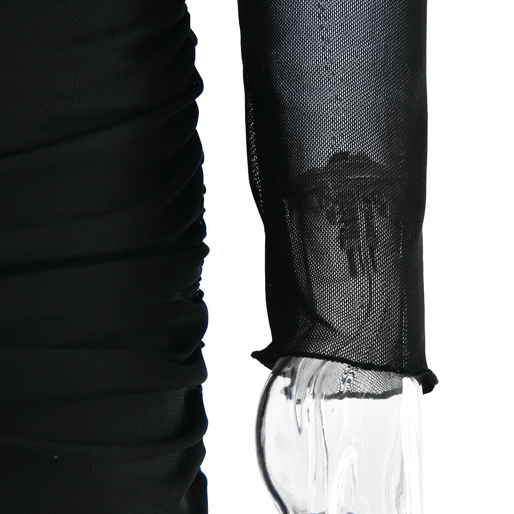 Soprano One-Shoulder Dress - Black