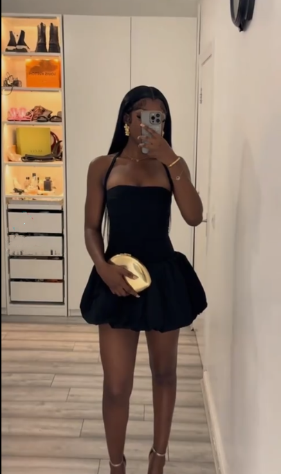 Sexy Black Halter Satin A Line Short Party Dress Formal Graduation Homecoming Dress D358