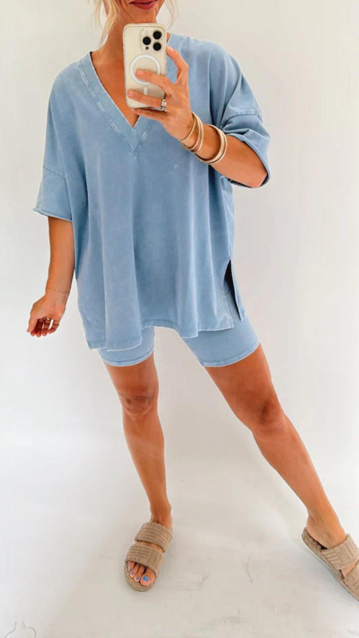 WOMEN'S SUMMER WASHED SET - Fashionpara
