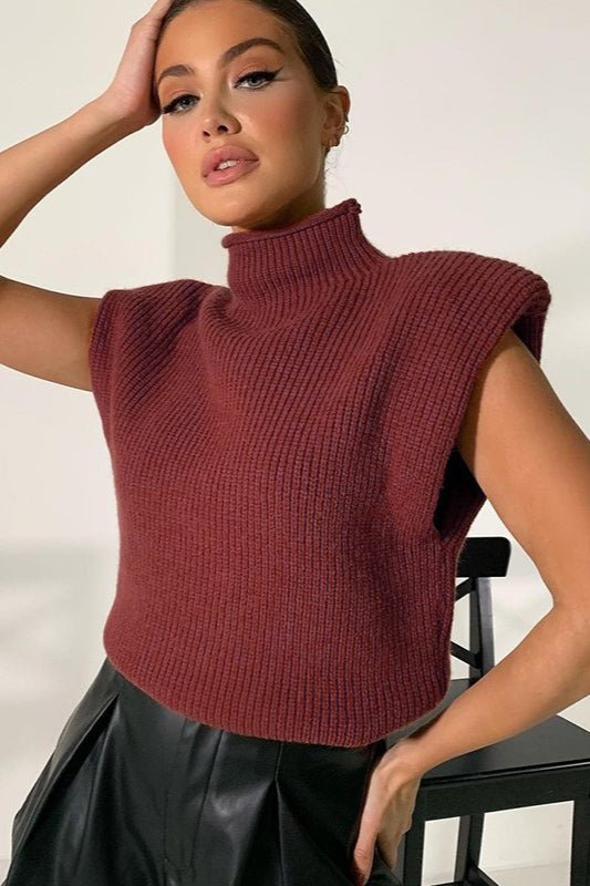 PrincessAce Vintage Short Sleeve Turtleneck Sweater