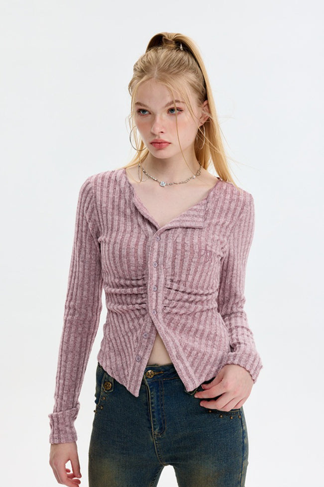 Single Breasted Knit Cardigan
