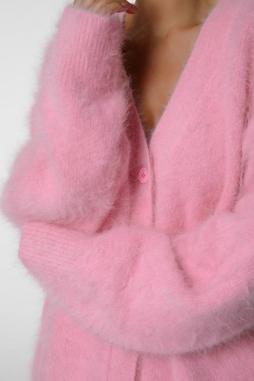 Plush V Neck Relaxed Button Knit Cardigan 16