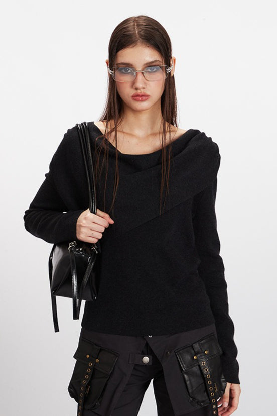 Cowl Neck Fitted Knit Top 4