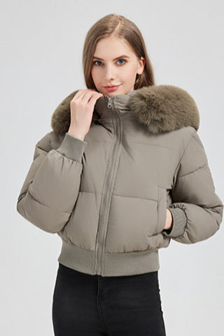 Short Waist Slim Puffer Coat 3