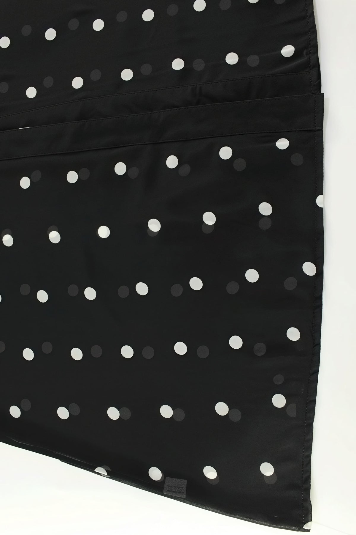 Polka Dot Chiffon V-Neck Long Sleeve Ruffle Hem Midi Dress 7