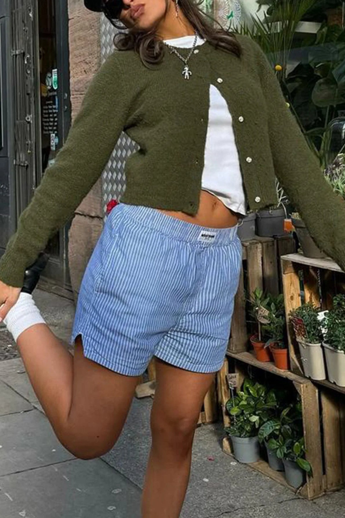 Cropped Knit Button Cardigan 25