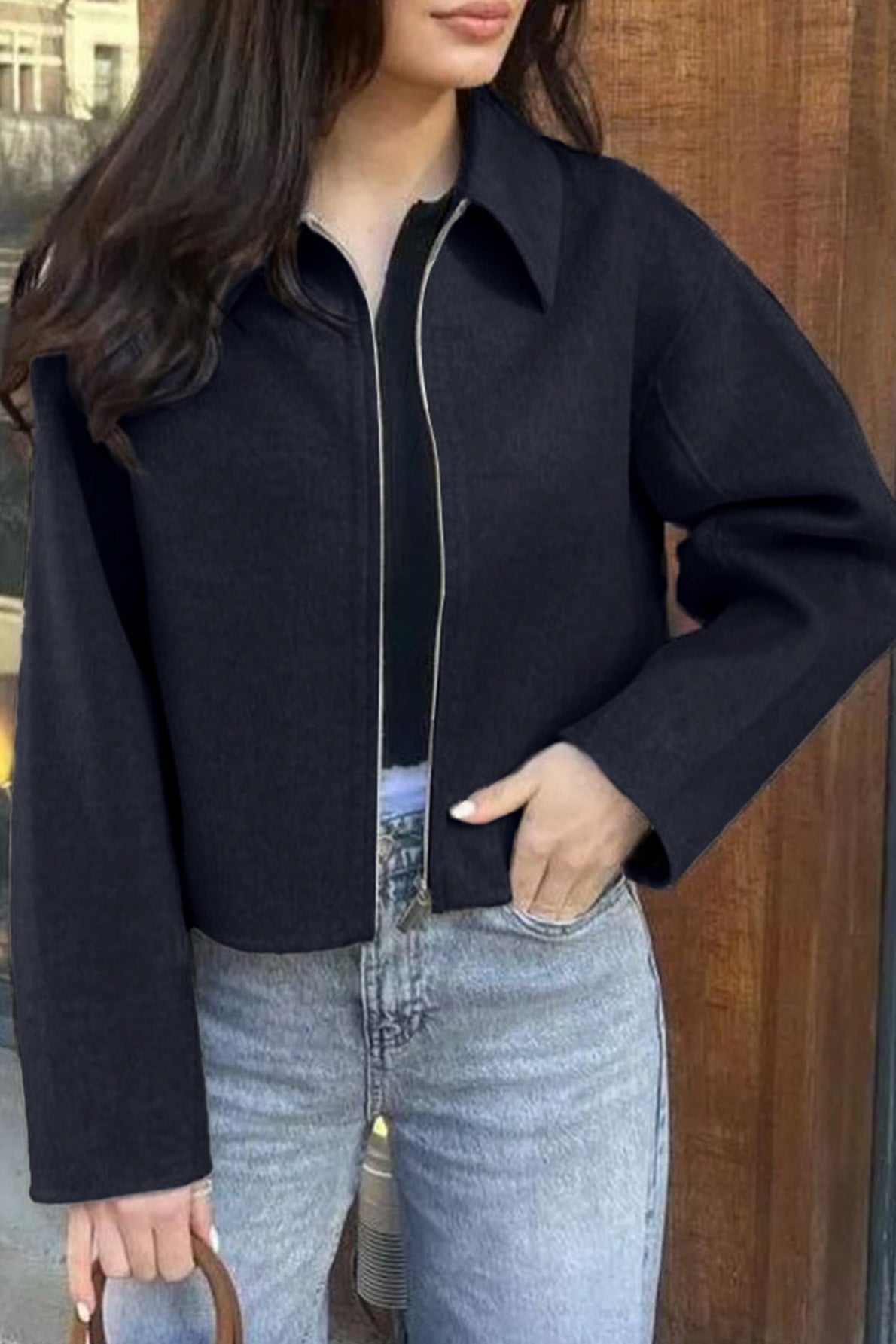 Casual Solid Color Long Sleeve Coat - Fashionpara