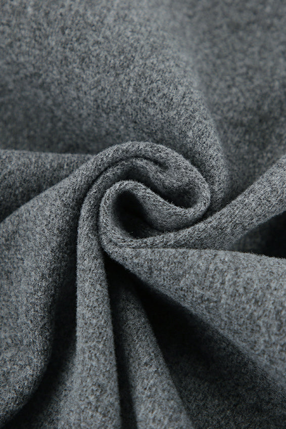 Sophisticated Grey Wool Short Coat for Stylish Elegance