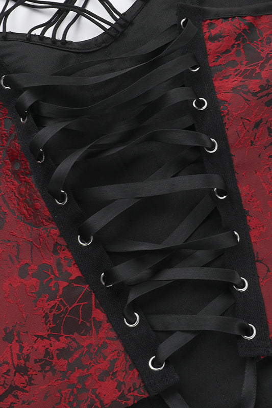 Jacquard Halter Bodycon Bustier Corset