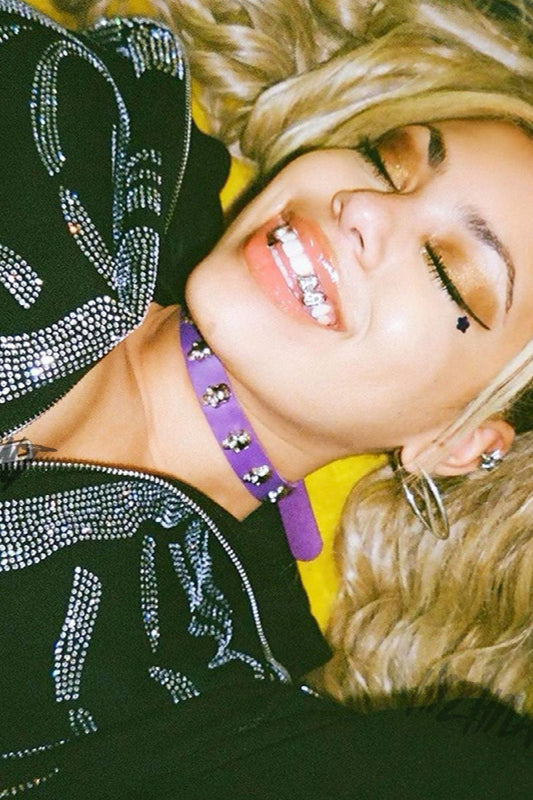 Rhinestone Skull Zip Up Hoodie