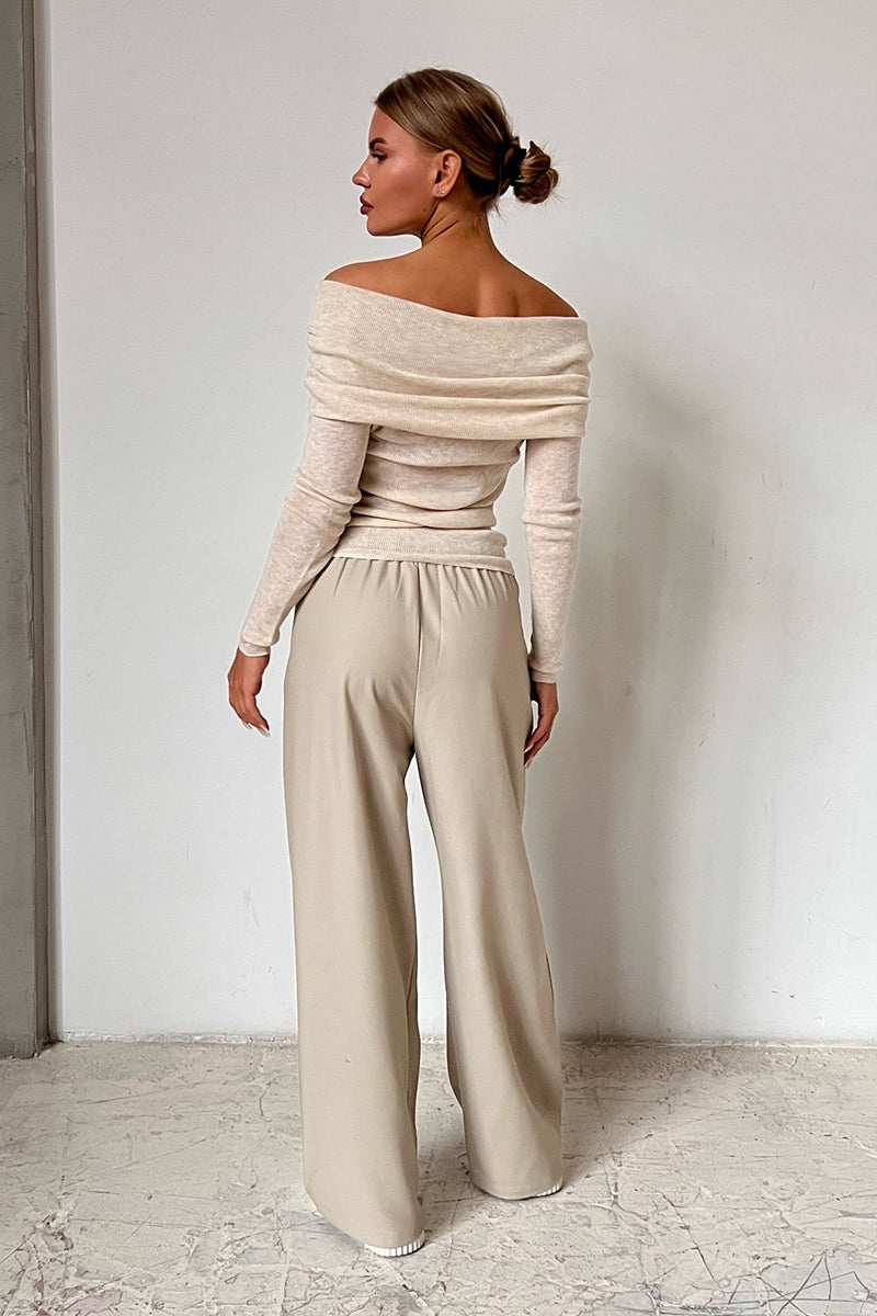 Slim Fit Off-Shoulder Knit Top 8