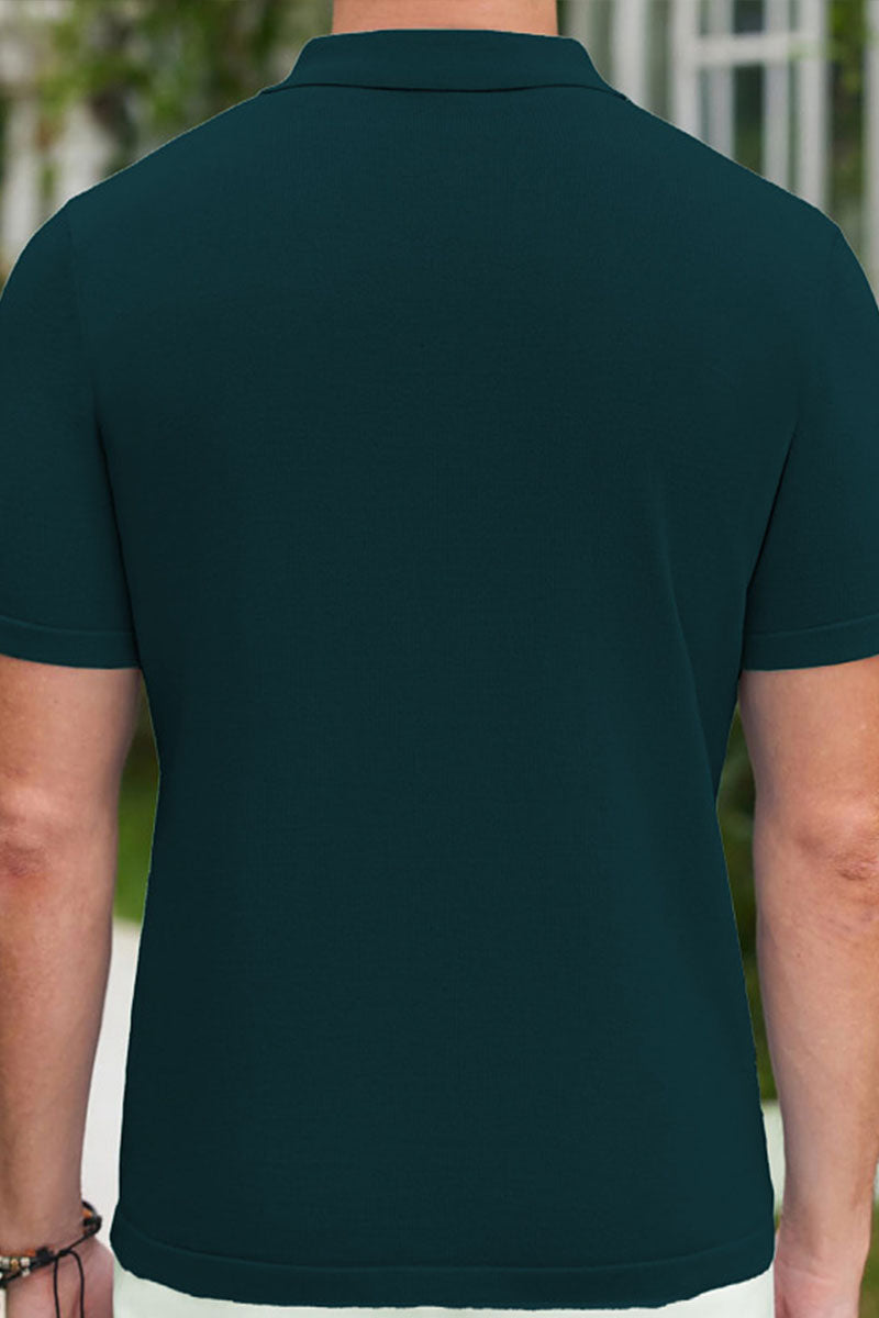 Uniqshe Summer Men's Business Casual Polo Cardigan