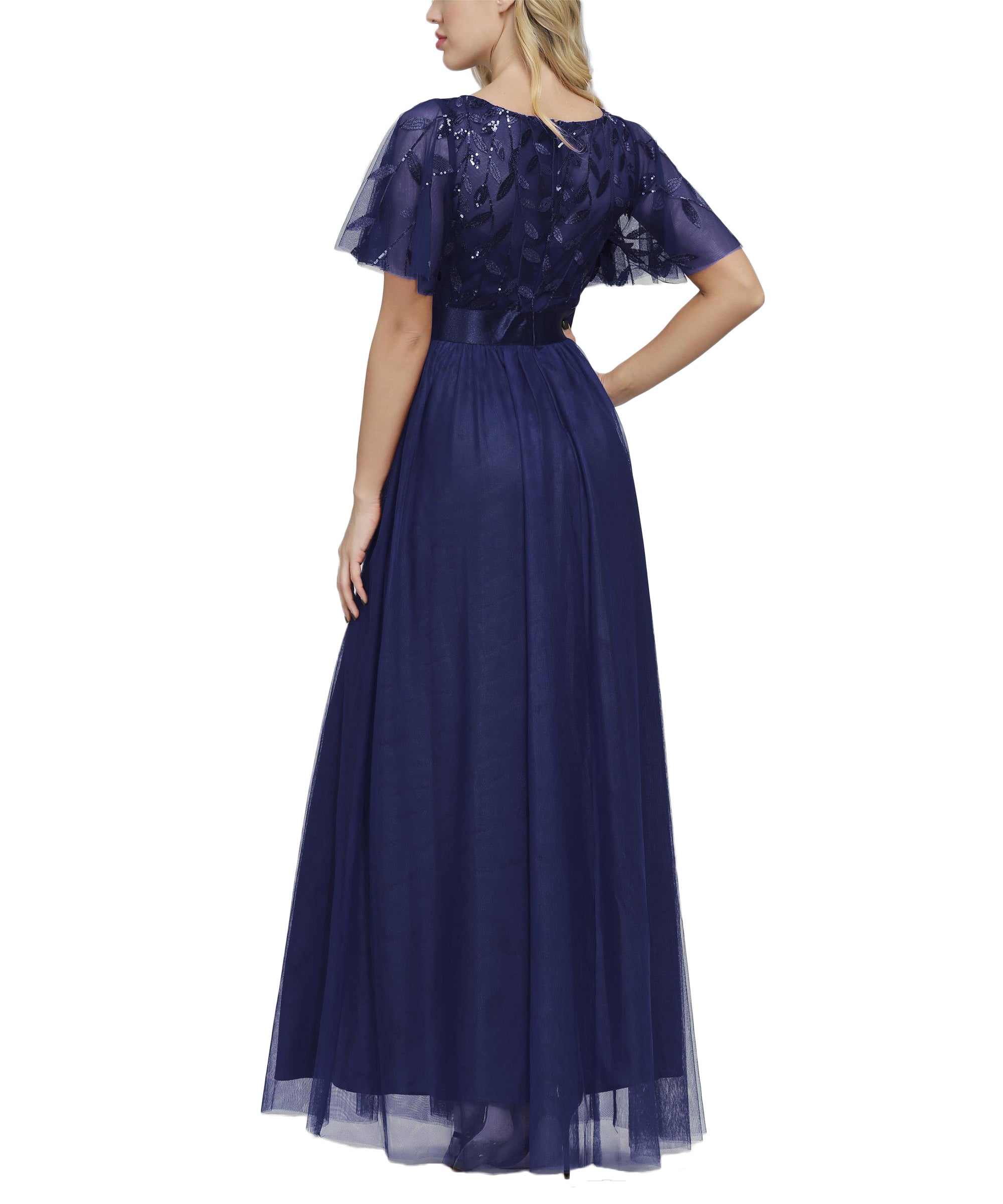 A-Line Empire Elegant Party Wear Prom Dress - Fashionpara