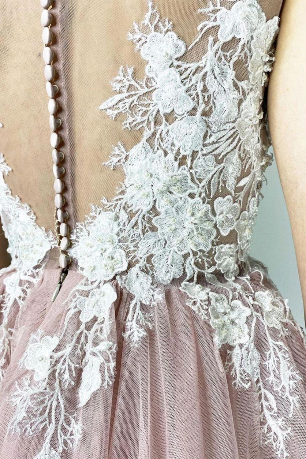 A-line Cap Sleeves Homecoming Dress With Applique - Fashionpara