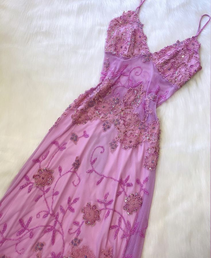 Beautiful A Line Spaghetti Straps Pink Long Prom Dresses Backless Tulle Evening Gowns