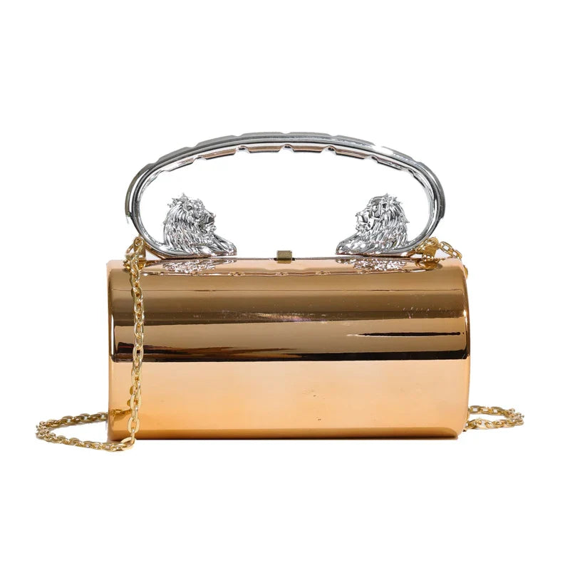 Acrylic Cylinder Crossbody Evening Clutch Bag