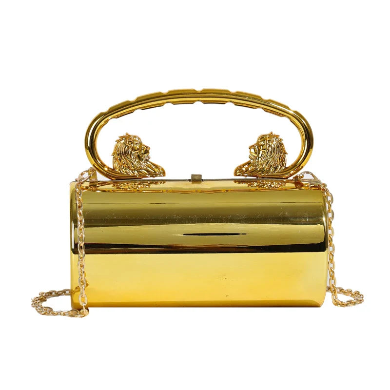Acrylic Cylinder Crossbody Evening Clutch Bag