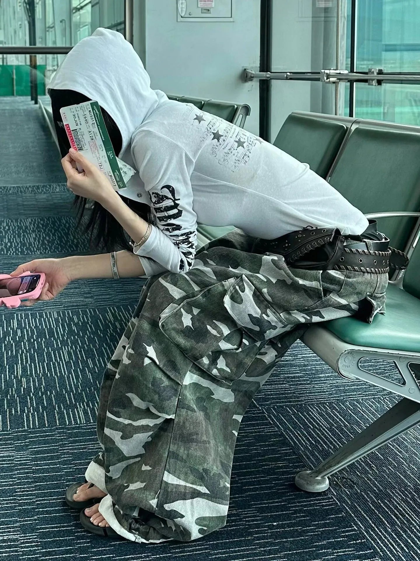 Acubi Hooded Graphic Top - Fashionpara