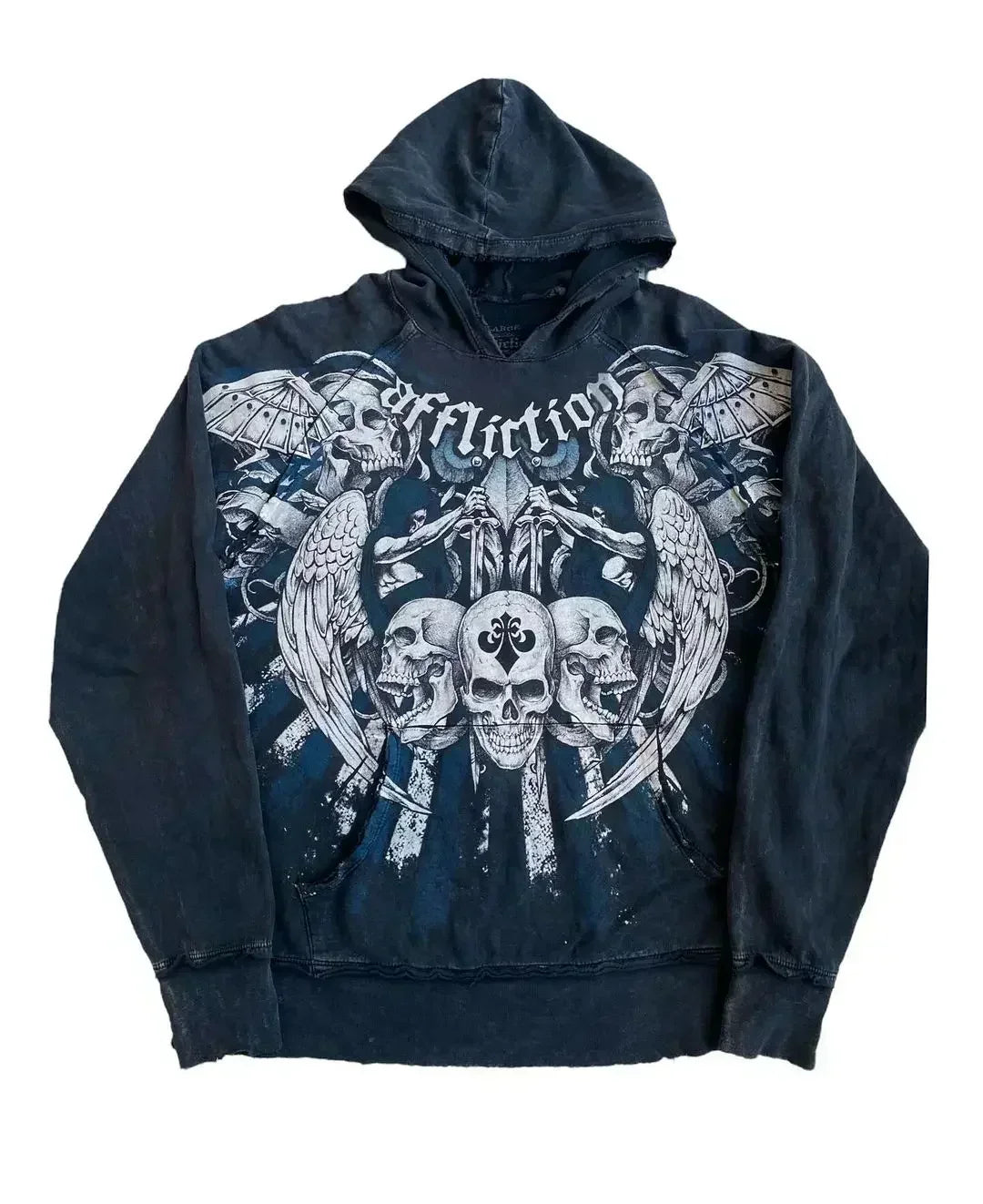 Gothic Skull Zipper Hoodie 10