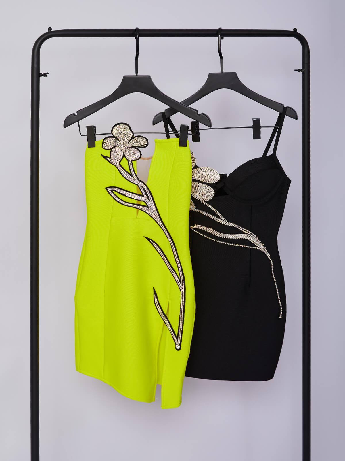 Alexia Embellished Spaghetti Bandage Dress