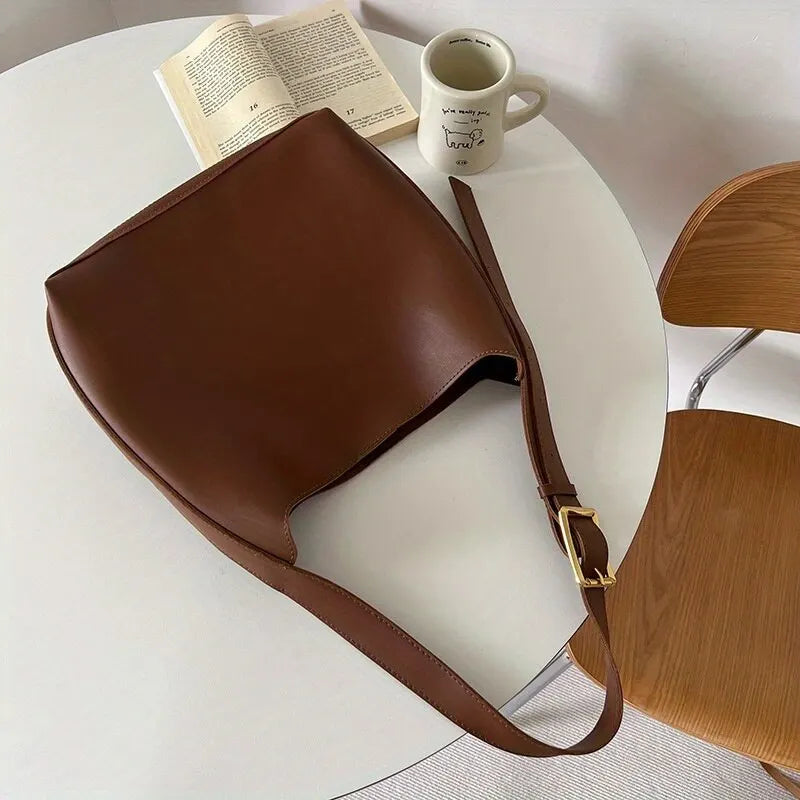 All-Match Minimalist PU Leather Shoulder Bag